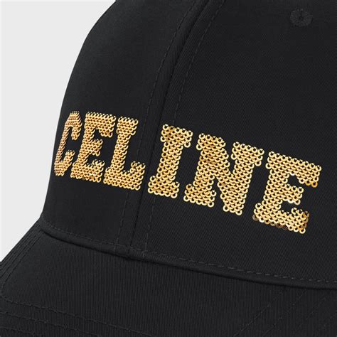 celine baseball cap in cotton black|Celine.